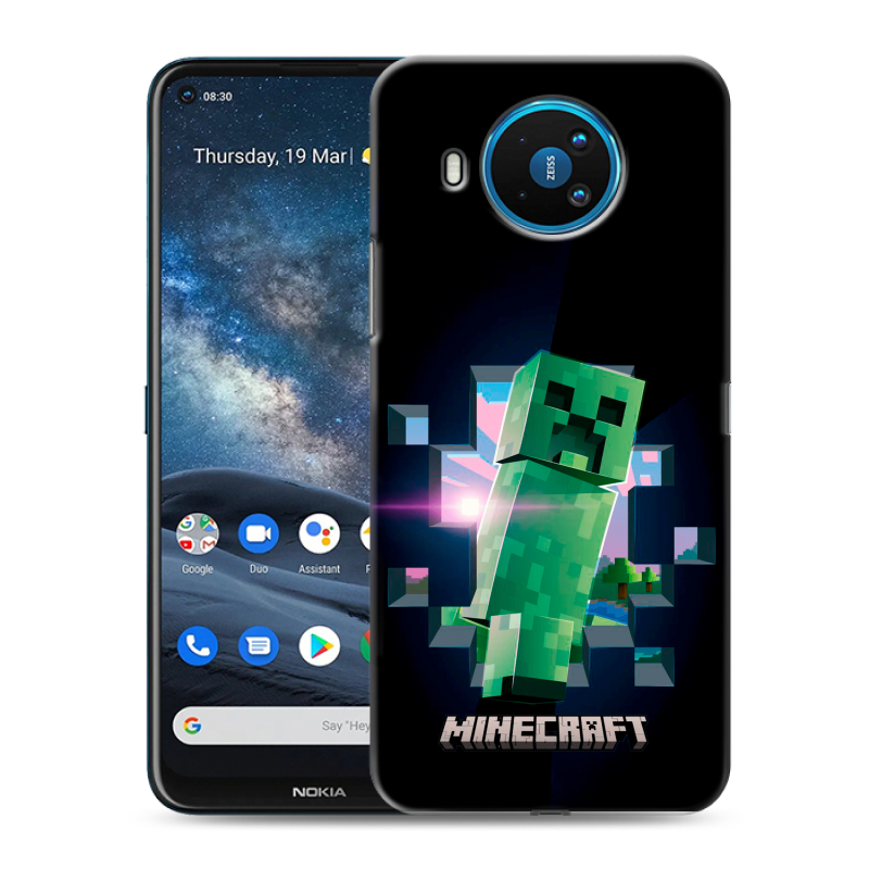 Силиконовый чехол на Nokia 8.3 с принтом Майнкрафт Minecraft Силиконовый чехол на Nokia 8.3 с принтом Майнкрафт Minecraft