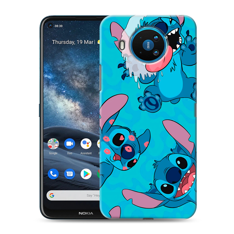 Силиконовый противоударный чехол на Nokia 8.3 с принтом Лило и Стич Силиконовый противоударный чехол на Nokia 8.3 с принтом Лило и Стич