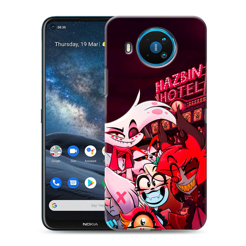 Силиконовый чехол на Nokia 8.3 с принтом Hazbin Hotel Отель Хазбин Силиконовый чехол на Nokia 8.3 с принтом Hazbin Hotel Отель Хазбин