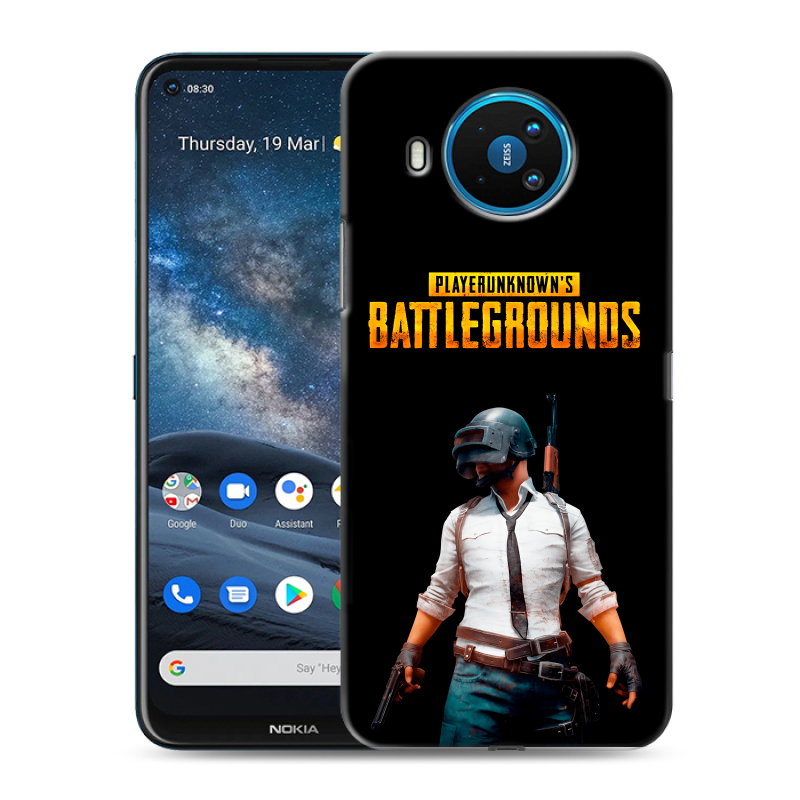 Силиконовый противоударный чехол на Nokia 8.3 с принтом PUGB ПАГБ Силиконовый противоударный чехол на Nokia 8.3 с принтом PUGB ПАГБ