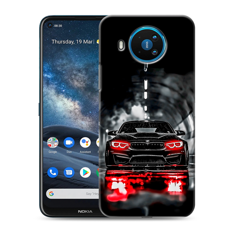 Силиконовый противоударный чехол на Nokia 8.3 с принтом BMW БМВ Силиконовый противоударный чехол на Nokia 8.3 с принтом BMW БМВ