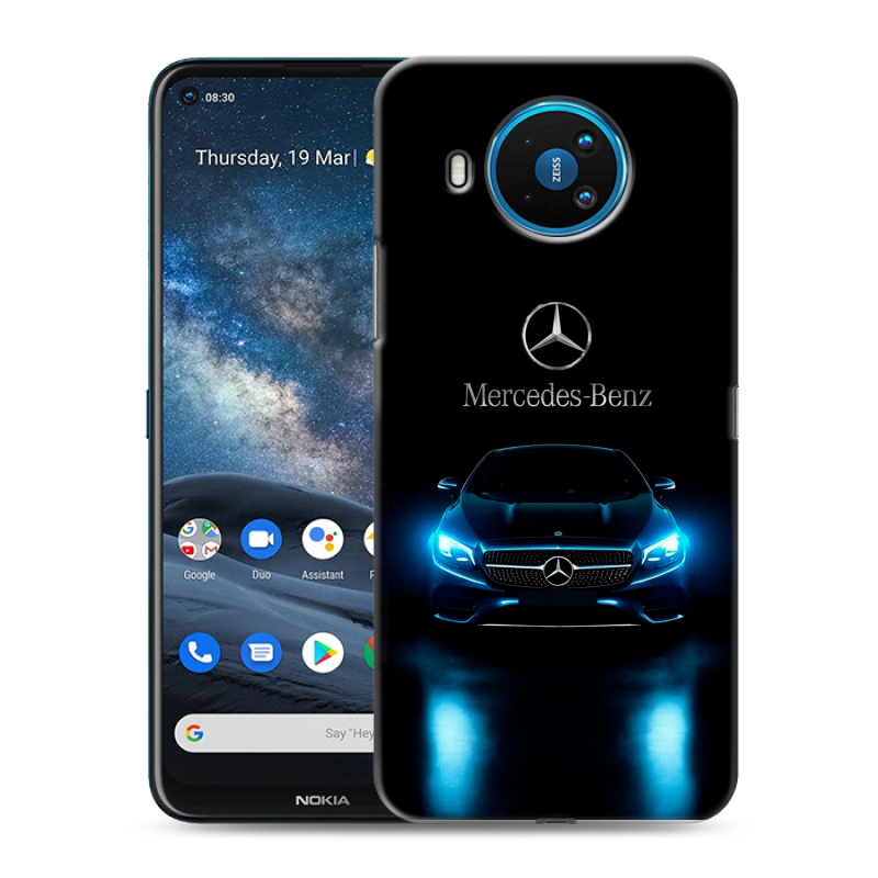 Силиконовый чехол на Nokia 8.3 с принтом Mercedes Мерседес Силиконовый чехол на Nokia 8.3 с принтом Mercedes Мерседес