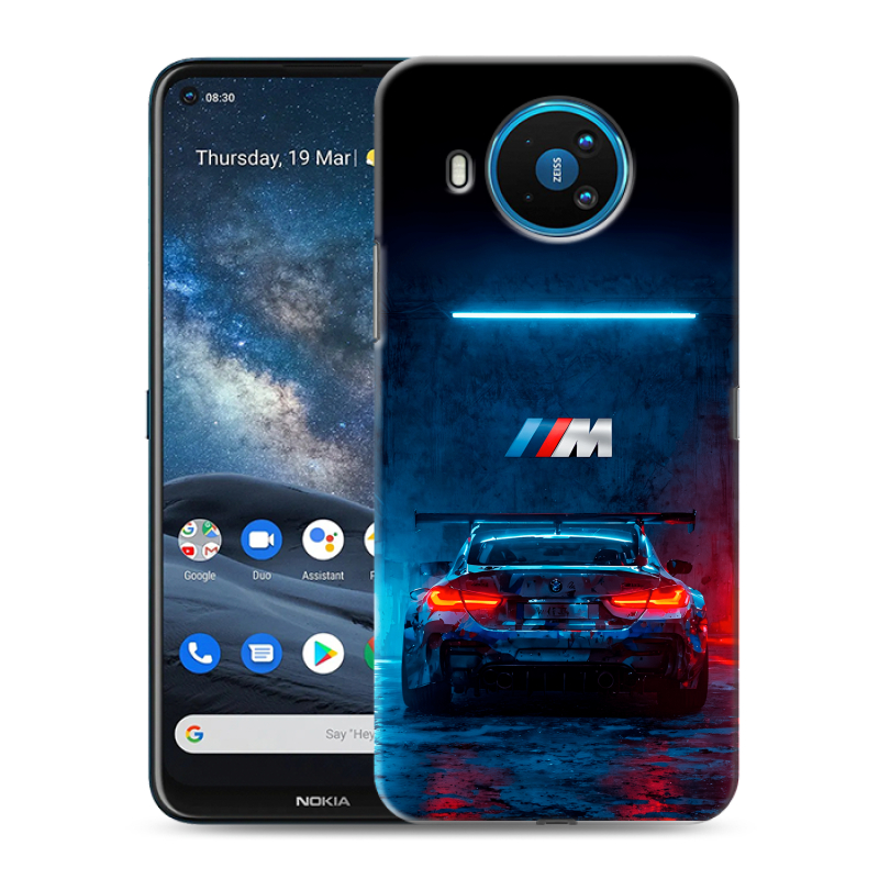 Силиконовый противоударный чехол на Nokia 8.3 с принтом BMW БМВ Силиконовый противоударный чехол на Nokia 8.3 с принтом BMW БМВ