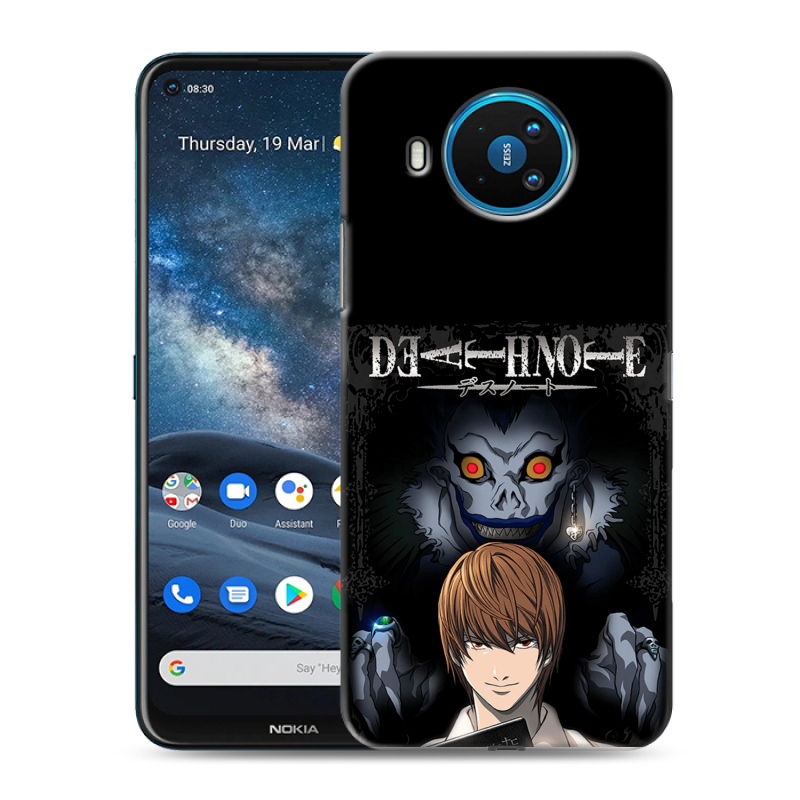 Силиконовый чехол на Nokia 8.3 с принтом Death note Тетрадь смерти Силиконовый чехол на Nokia 8.3 с принтом Death note Тетрадь смерти