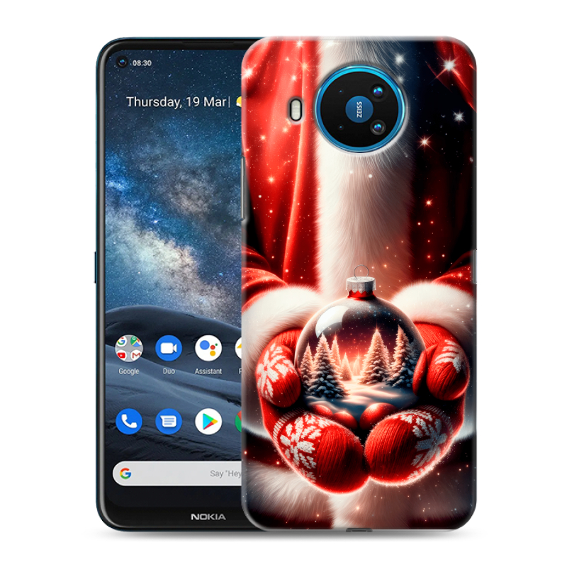Силиконовый чехол на Nokia 8.3 с принтом Новый год Силиконовый чехол на Nokia 8.3 с принтом Новый год