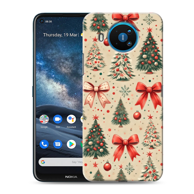 Силиконовый противоударный чехол на Nokia 8.3 с принтом Новый год Силиконовый противоударный чехол на Nokia 8.3 с принтом Новый год