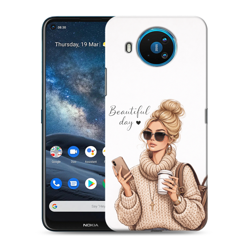Силиконовый чехол на Nokia 8.3 с принтом женский Силиконовый чехол на Nokia 8.3 с принтом женский