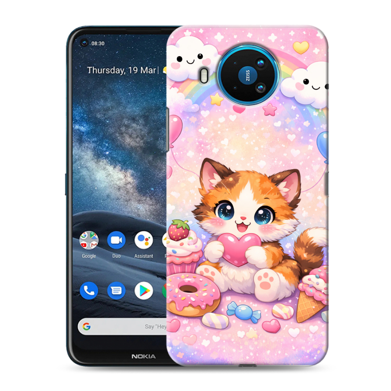 Силиконовый противоударный чехол на Nokia 8.3 с принтом для девочек Силиконовый противоударный чехол на Nokia 8.3 с принтом для девочек
