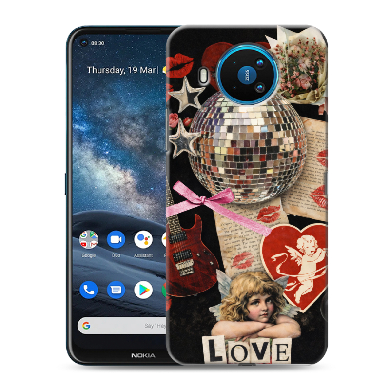 Силиконовый противоударный чехол на Nokia 8.3 с принтом для девочек Силиконовый противоударный чехол на Nokia 8.3 с принтом для девочек