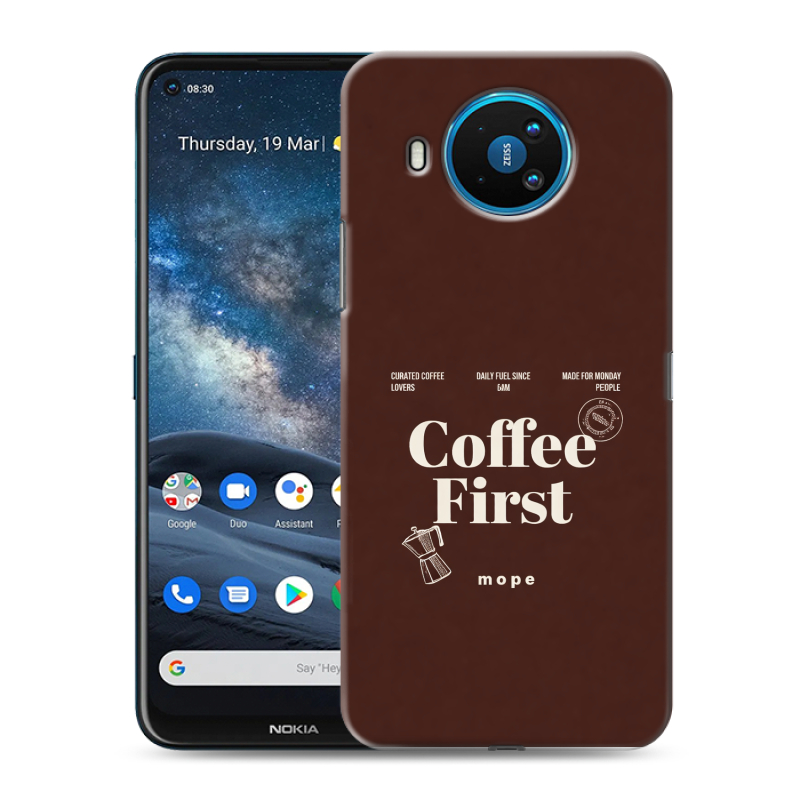 Силиконовый противоударный чехол на Nokia 8.3 с принтом женский Силиконовый противоударный чехол на Nokia 8.3 с принтом женский