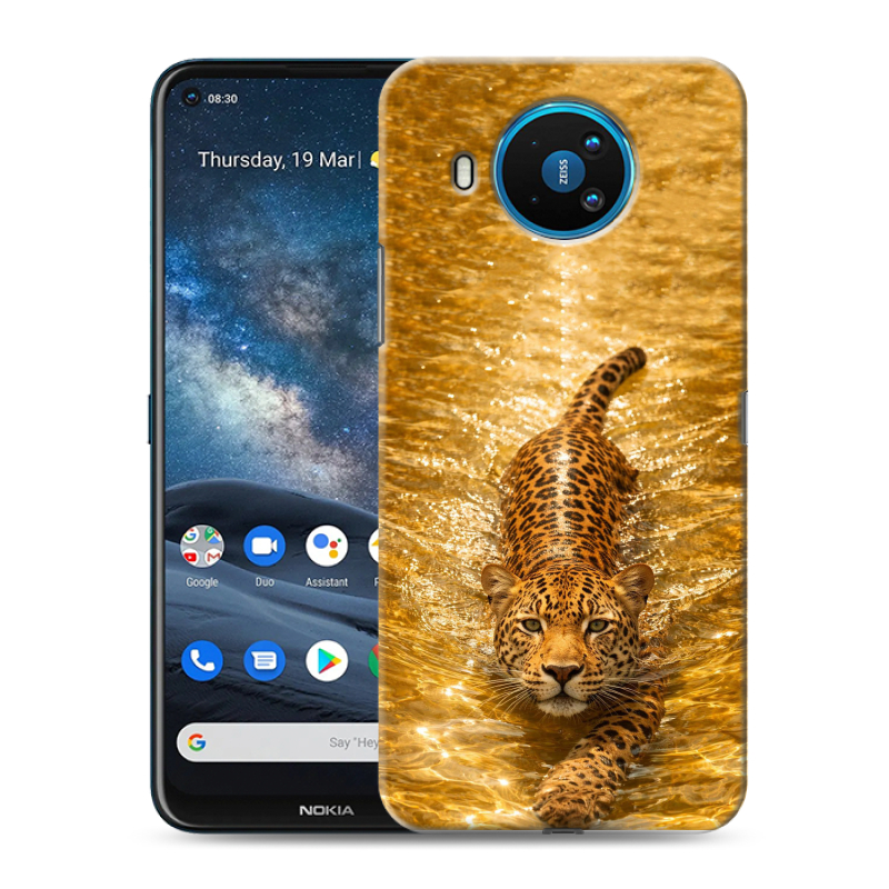 Силиконовый противоударный чехол на Nokia 8.3 с принтом женский Силиконовый противоударный чехол на Nokia 8.3 с принтом женский