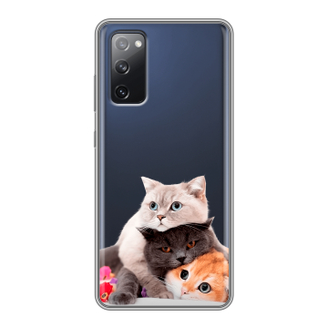 Силиконовый чехол на Samsung Galaxy S20 FE с принтом Кошки Силиконовый чехол на Samsung Galaxy S20 FE с принтом Кошки