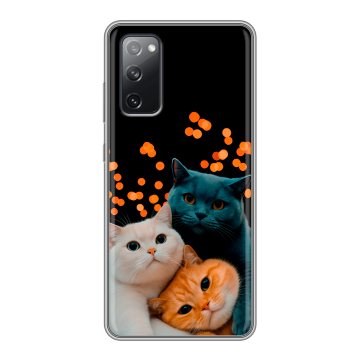 Силиконовый чехол на Samsung Galaxy S20 FE с принтом Кошки Силиконовый чехол на Samsung Galaxy S20 FE с принтом Кошки