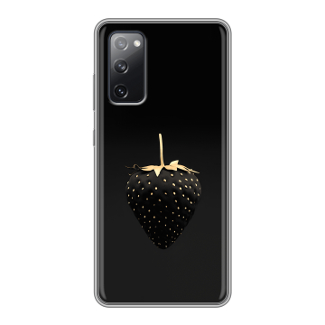 Силиконовый чехол на Samsung Galaxy S20 FE с принтом Черная клубника Силиконовый чехол на Samsung Galaxy S20 FE с принтом Черная клубника
