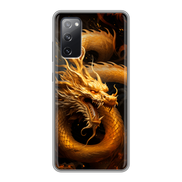 Силиконовый чехол на Samsung Galaxy S20 FE с принтом Золотой дракон Силиконовый чехол на Samsung Galaxy S20 FE с принтом Золотой дракон