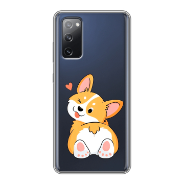 Силиконовый чехол на Samsung Galaxy S20 FE с принтом Корги