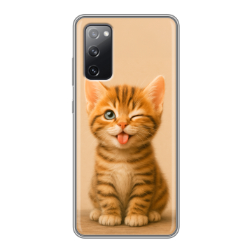 Силиконовый чехол на Samsung Galaxy S20 FE с принтом котенок