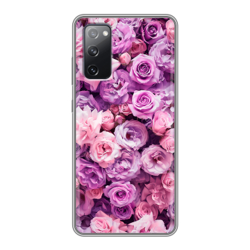 Силиконовый чехол на Samsung Galaxy S20 FE с принтом лавандовые розы Силиконовый чехол на Samsung Galaxy S20 FE с принтом лавандовые розы