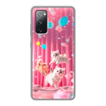 Силиконовый чехол на Samsung Galaxy S20 FE с принтом милые котики Силиконовый чехол на Samsung Galaxy S20 FE с принтом милые котики