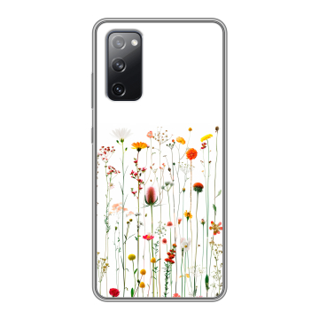 Силиконовый чехол на Samsung Galaxy S20 FE с принтом цветы