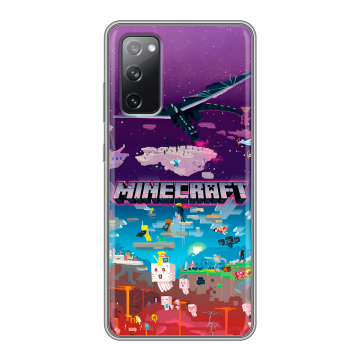 Силиконовый чехол на Samsung Galaxy S20 FE с принтом Майнкрафт Minecraft