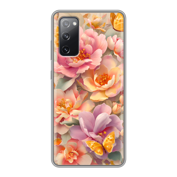 Силиконовый чехол на Samsung Galaxy S20 FE с принтом Цветы и бабочки Силиконовый чехол на Samsung Galaxy S20 FE с принтом Цветы и бабочки