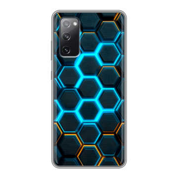 Силиконовый чехол на Samsung Galaxy S20 FE с принтом Неоновые соты Силиконовый чехол на Samsung Galaxy S20 FE с принтом Неоновые соты