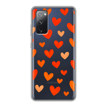 Силиконовый чехол на Samsung Galaxy S20 FE с принтом Сердечки Силиконовый чехол на Samsung Galaxy S20 FE с принтом Сердечки