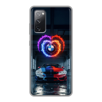 Силиконовый чехол на Samsung Galaxy S20 FE с принтом BMW БМВ