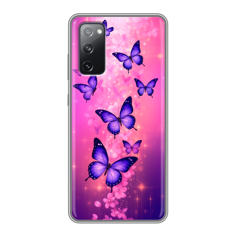 Силиконовый чехол на Samsung Galaxy S20 FE с принтом Бабочки Силиконовый чехол на Samsung Galaxy S20 FE с принтом Бабочки