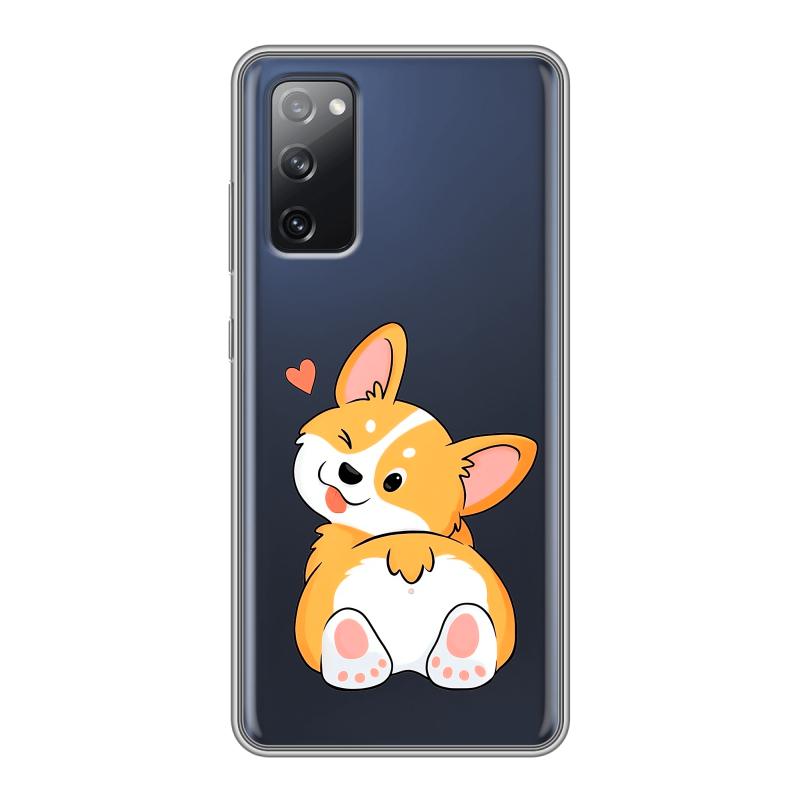 Силиконовый чехол на Samsung Galaxy S20 FE с принтом Корги Силиконовый чехол на Samsung Galaxy S20 FE с принтом Корги