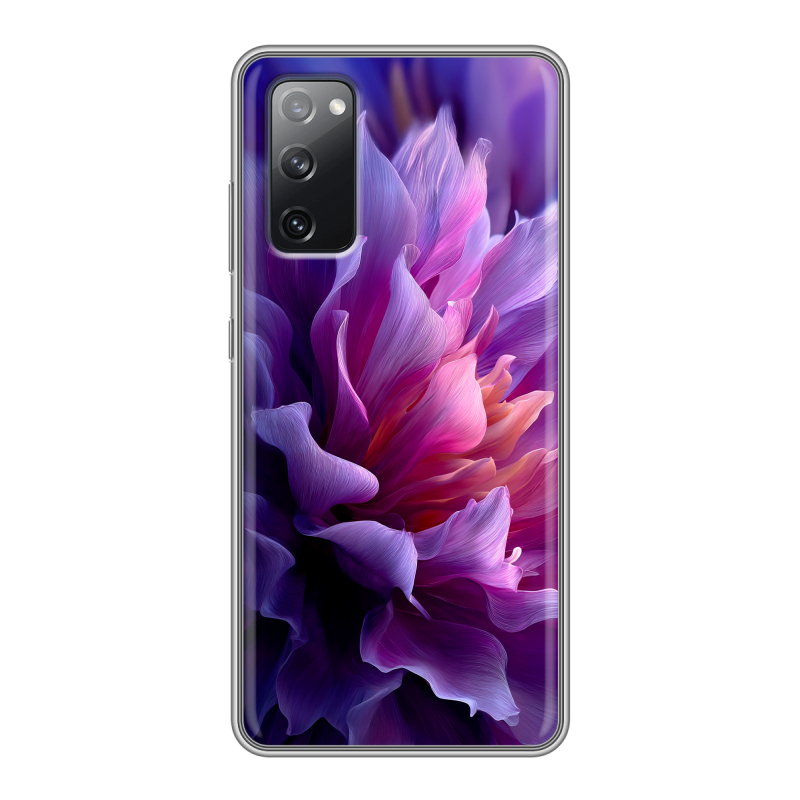 Силиконовый противоударный чехол на Samsung Galaxy S20 FE с принтом женский цветы Силиконовый противоударный чехол на Samsung Galaxy S20 FE с принтом женский цветы