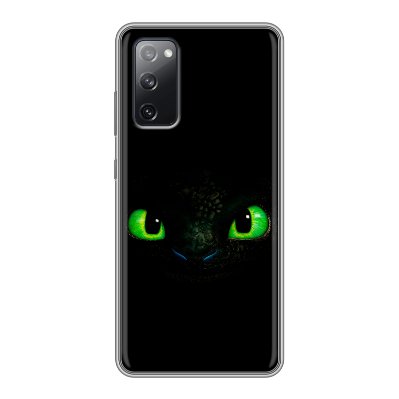Силиконовый противоударный чехол на Samsung Galaxy S20 FE с принтом Как приручить дракона Силиконовый противоударный чехол на Samsung Galaxy S20 FE с принтом Как приручить дракона