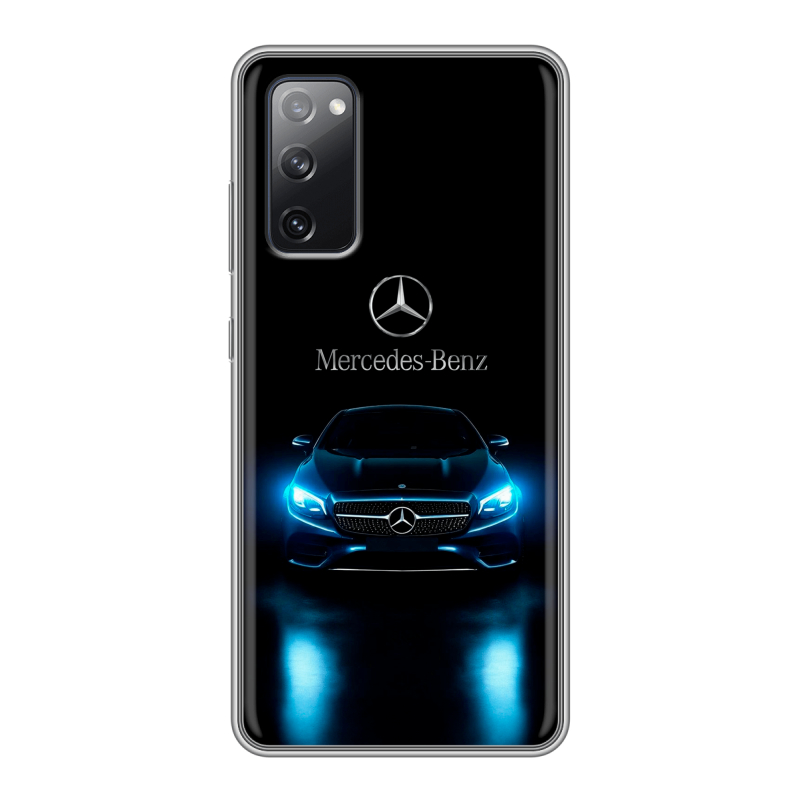 Силиконовый противоударный чехол на Samsung Galaxy S20 FE с принтом Mercedes Мерседес Силиконовый противоударный чехол на Samsung Galaxy S20 FE с принтом Mercedes Мерседес