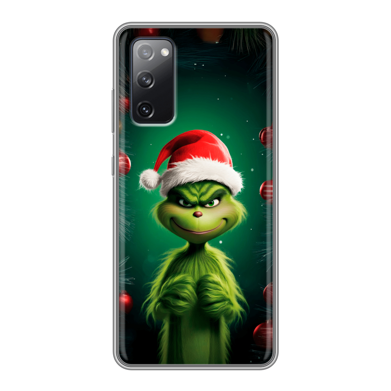 Силиконовый чехол на Samsung Galaxy S20 FE с принтом Гринч Новый год Рождество Силиконовый чехол на Samsung Galaxy S20 FE с принтом Гринч Новый год Рождество
