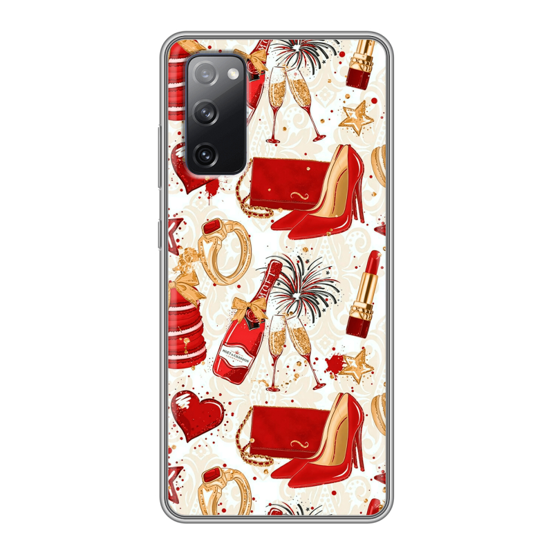 Силиконовый противоударный чехол на Samsung Galaxy S20 FE с принтом Новый год Силиконовый противоударный чехол на Samsung Galaxy S20 FE с принтом Новый год