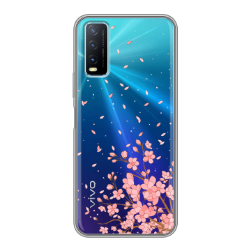 Силиконовый чехол на Vivo Y20 с принтом Ветка сакуры Силиконовый чехол на Vivo Y20 с принтом Ветка сакуры
