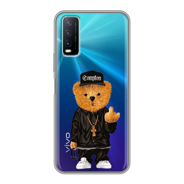 Силиконовый чехол на Vivo Y20 с принтом Мишка Силиконовый чехол на Vivo Y20 с принтом Мишка