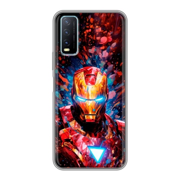 Силиконовый чехол на Vivo Y20 с принтом Железный человек Ironman Силиконовый чехол на Vivo Y20 с принтом Железный человек Ironman