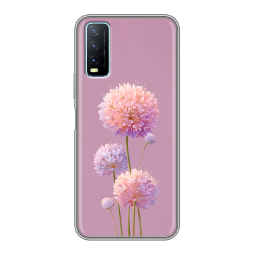 Силиконовый чехол на Vivo Y20 с принтом Цветы Силиконовый чехол на Vivo Y20 с принтом Цветы
