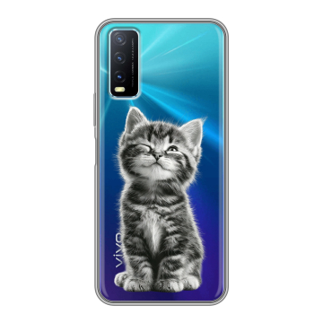 Силиконовый чехол на Vivo Y20 с принтом Котенок Силиконовый чехол на Vivo Y20 с принтом Котенок