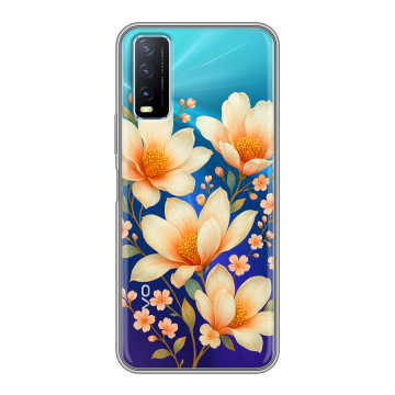 Силиконовый чехол на Vivo Y20 с принтом Цветы Силиконовый чехол на Vivo Y20 с принтом Цветы