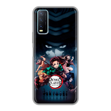 Силиконовый чехол на Vivo Y20 с принтом Demon Slayer Клинок рассекающий демонов Силиконовый чехол на Vivo Y20 с принтом Demon Slayer Клинок рассекающий демонов