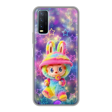 Силиконовый чехол на Vivo Y20 с принтом Labubu Лабубу Силиконовый чехол на Vivo Y20 с принтом Labubu Лабубу