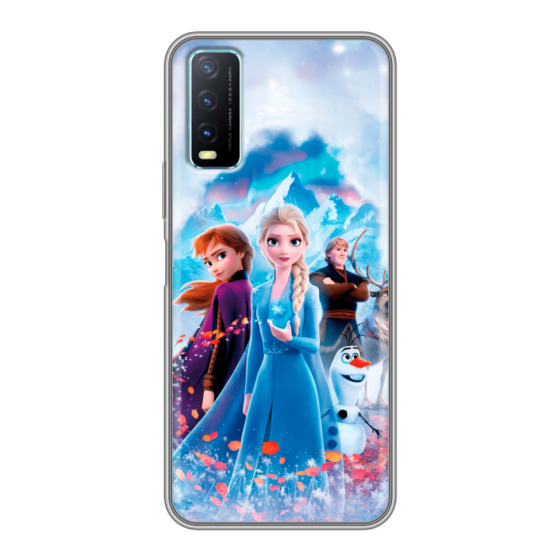 Силиконовый чехол на Vivo Y20 с принтом Холодное сердце Frozen Силиконовый чехол на Vivo Y20 с принтом Холодное сердце Frozen