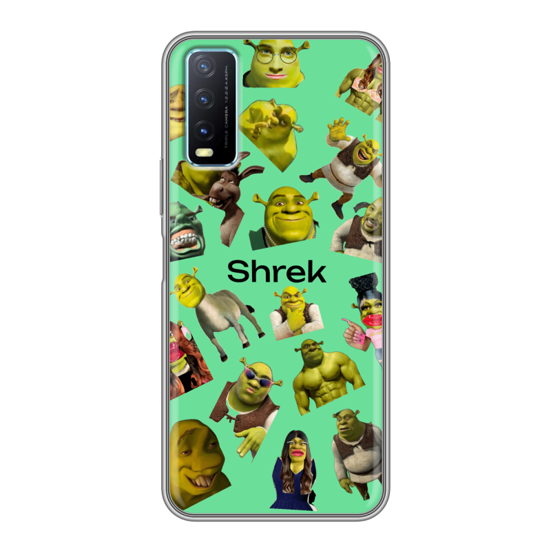 Силиконовый чехол на Vivo Y20 с принтом Шрек Shrek Силиконовый чехол на Vivo Y20 с принтом Шрек Shrek