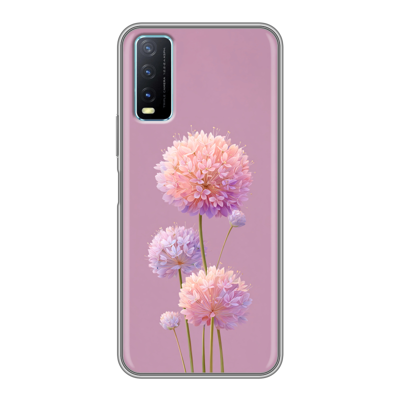 Силиконовый чехол на Vivo Y20 с принтом Цветы Силиконовый чехол на Vivo Y20 с принтом Цветы