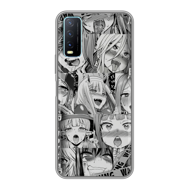 Силиконовый чехол на Vivo Y20 с принтом Ahegao Ахегао Аниме Силиконовый чехол на Vivo Y20 с принтом Ahegao Ахегао Аниме