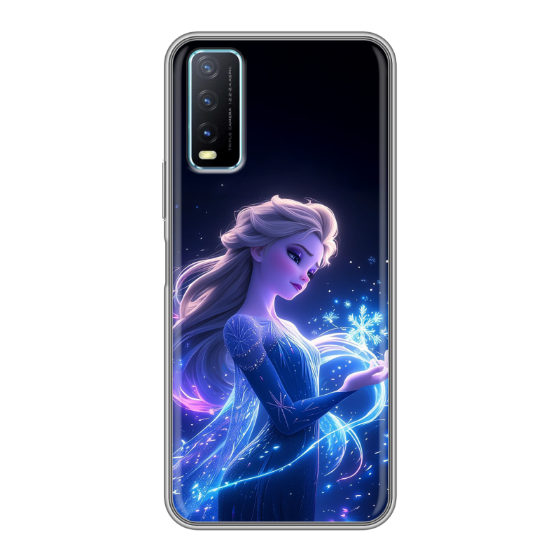 Силиконовый чехол на Vivo Y20 с принтом Холодное сердце Frozen Силиконовый чехол на Vivo Y20 с принтом Холодное сердце Frozen