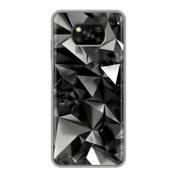 Пластиковый чехол на Xiaomi Poco X3 с принтом Черные кристаллы